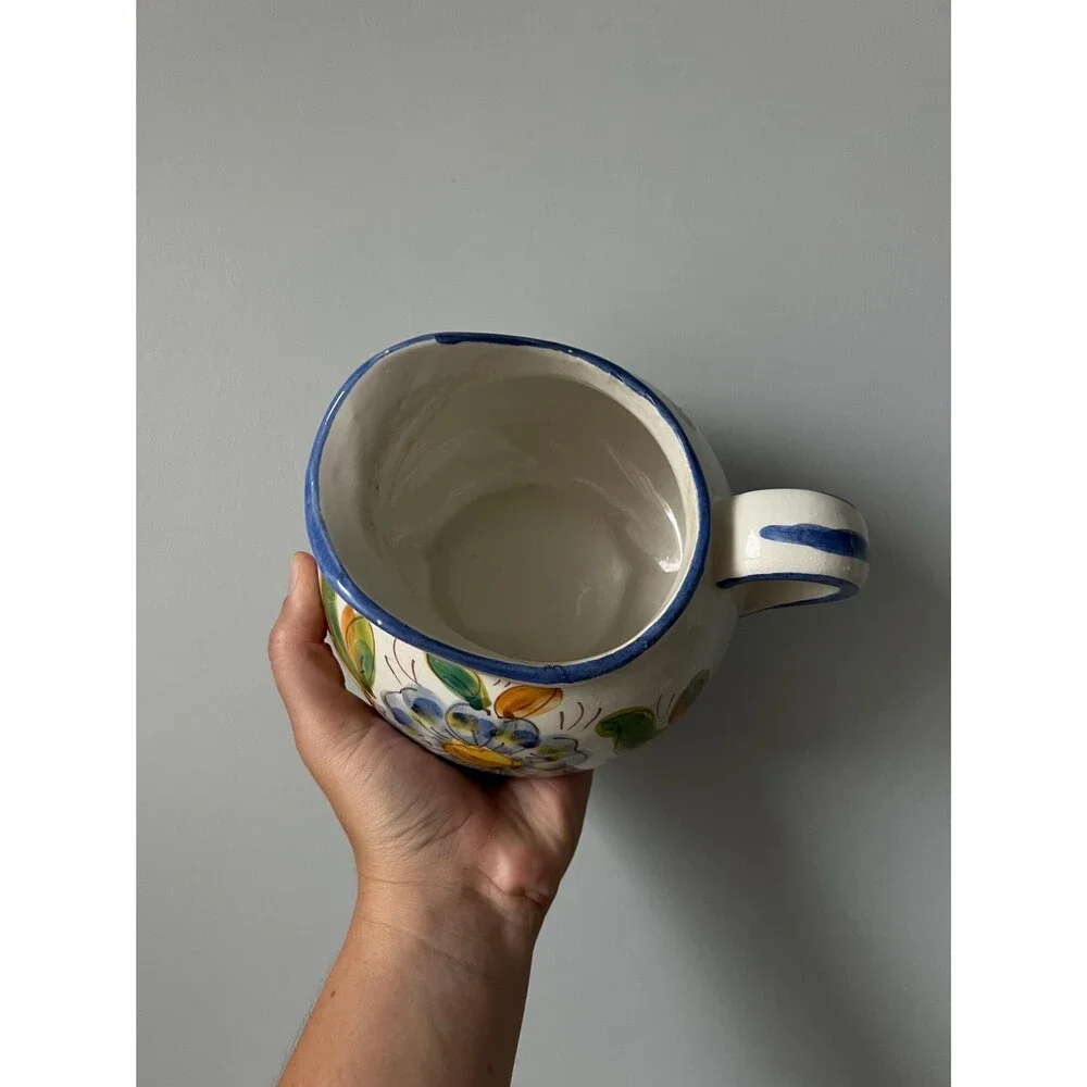 Vintage Colorful Hand-painted Pitcher